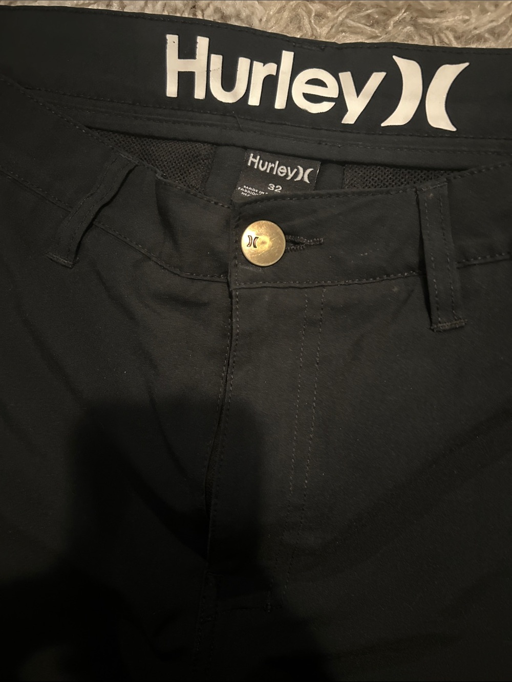 Hurley Black Men’s flex stretch Shorts - Picture 2 of 3